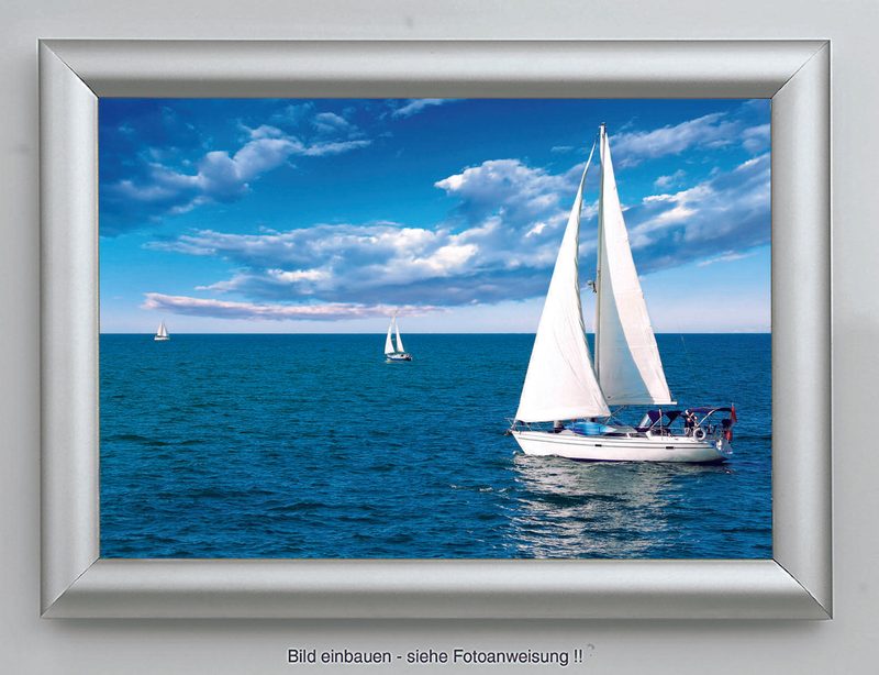 Cadre rabattable Showdown® Displays 62,5 x 87,2 cm argent