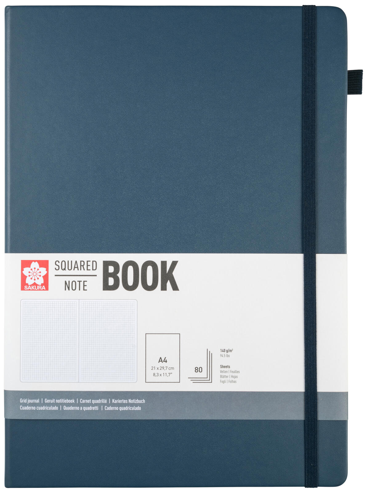 Cahier Sakura, quadrillé, 160 pages, format A4