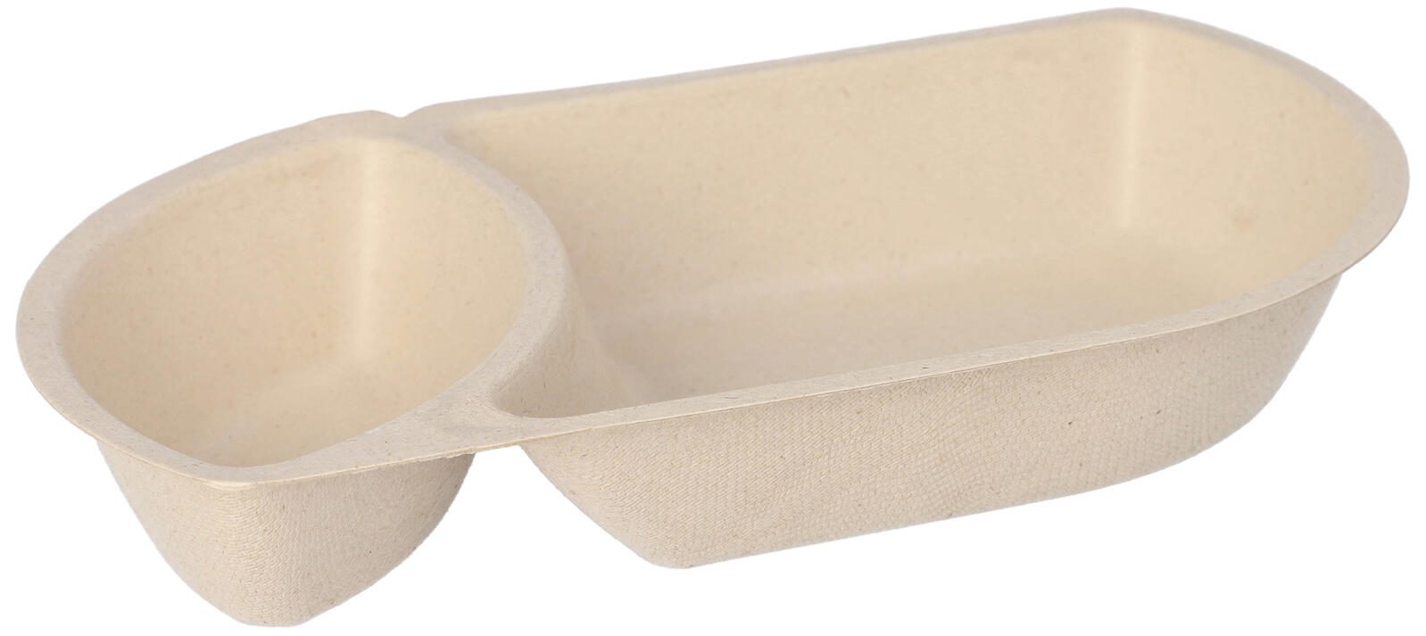 Plateaux en bagasse conpax, 620,0 ml, blanc - 1 boîte = 50 pièces — lot de 50 pièces
