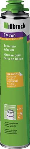 Mousse polyuréthane monocomposant pour puits FM240 750 ml classe B2 vert sans gants jetables boîte ILLBRUCK