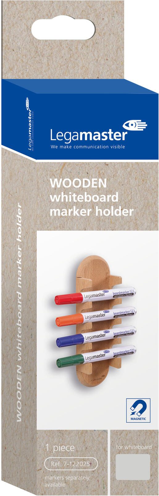 Legamaster porte-stylos magnétique 6,2 x 3,9 x 24,0 cm marron