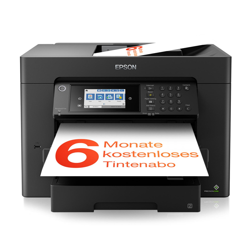 Epson WorkForce WF-7840DTWF imprimante multifonction jet d'encre A3, 4 en 1, imprimante, photocopieur, scanner, fax, Wi-Fi