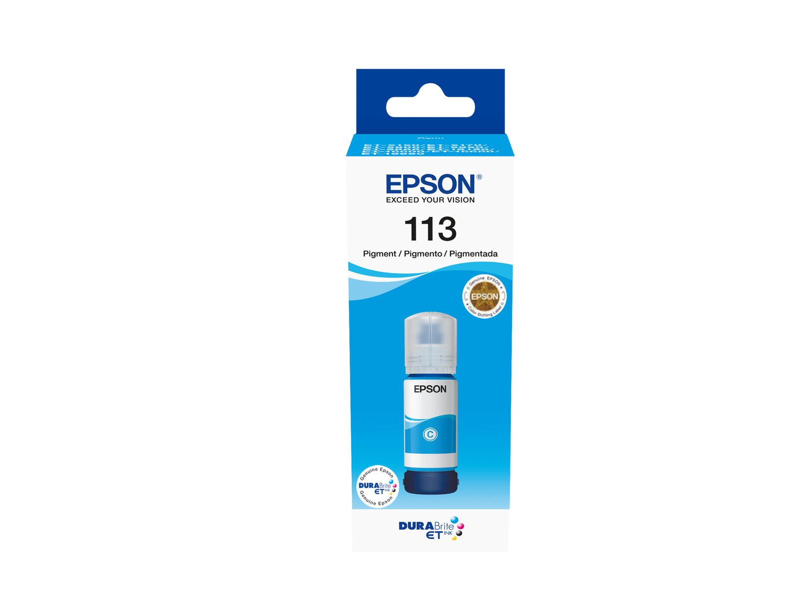 Epson Cartouche d'encre originale EcoTank 113 - cyan (C13T06B240)