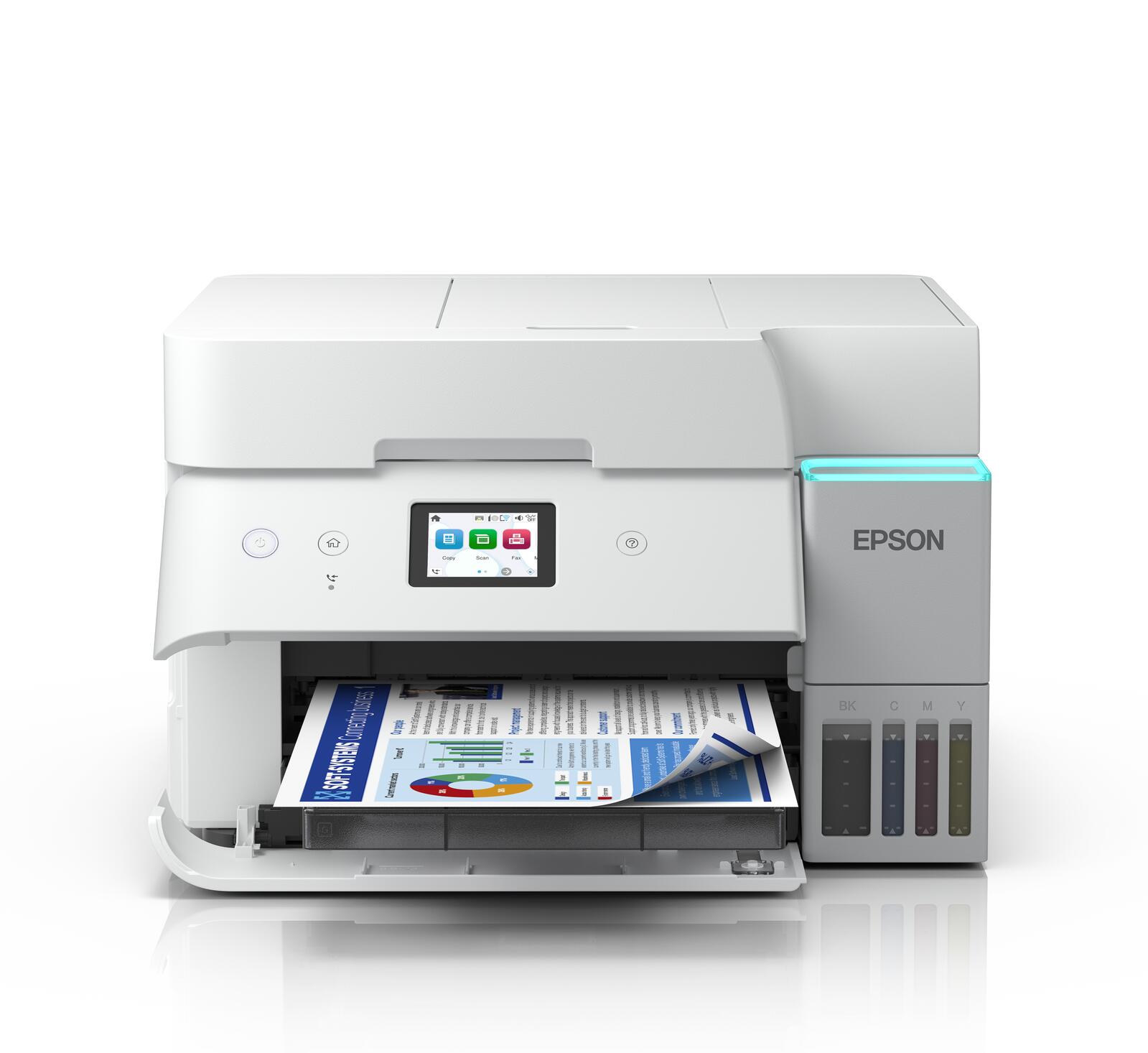Epson EcoTank ET-4956 Imprimante multifonction à réservoirs d'encre A4, 4 en 1, imprimante, scanner, photocopieur, fax, jusqu'à 3 ans d'encre incluse