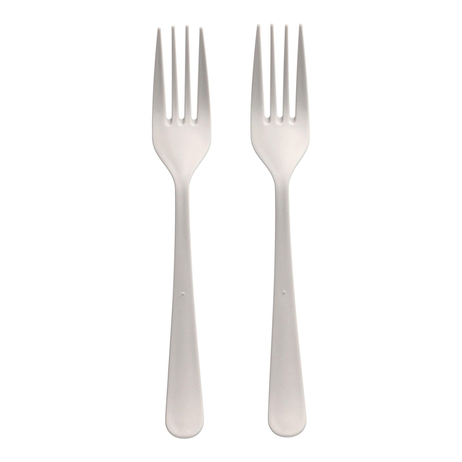 circulware RESPONSIBLES Fourchettes réutilisables blanches 1 boîte = 100 pièces — lot de 100 pièces