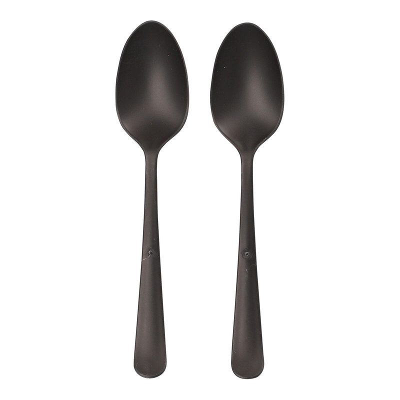 Cuillère réutilisable circulaire RESPONSIBLES noire — lot de 100 pièces