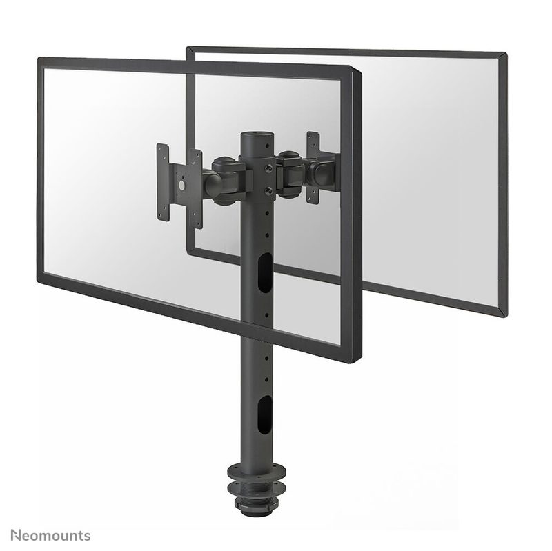 Support de moniteur Neomounts FPMA-D050DBLACK pour 2 écrans 10 - 30 pouces, max. 10 kg, Vesa 75x75 - 100x100 mm