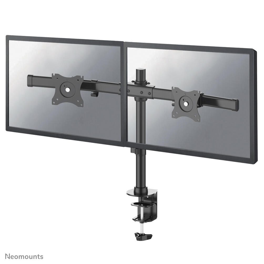 Support pour moniteurs Neomounts FPMA-DCB100DBLACK pour 2 écrans 10 - 27 pouces, max. 10 kg, Vesa 75x75 - 100x100 mm