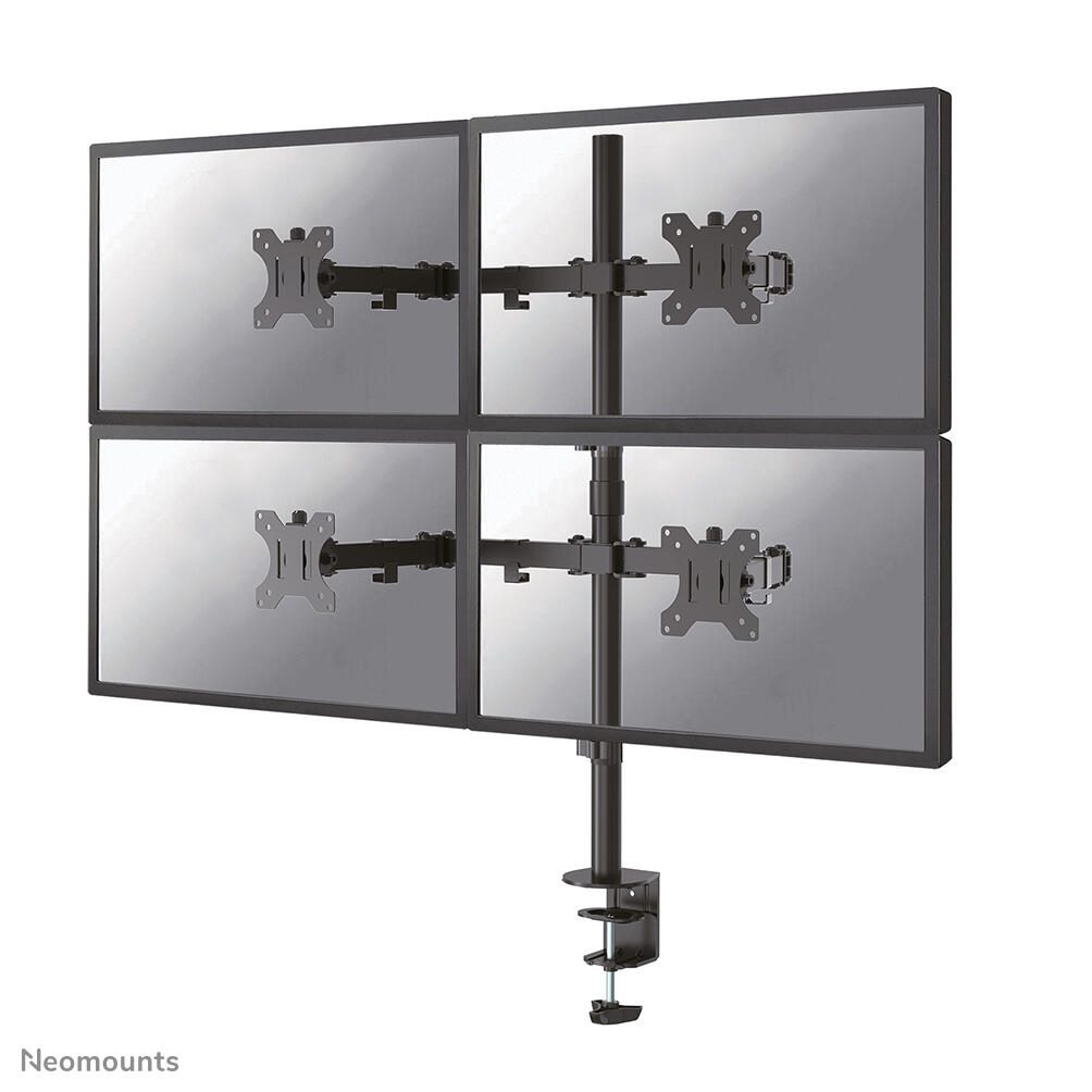 Neomounts FPMA-D550D4BLACK support de moniteur quadruple pour écrans de 13 à 32 pouces, max. 6 kg, VESA 75x75/100x100 mm