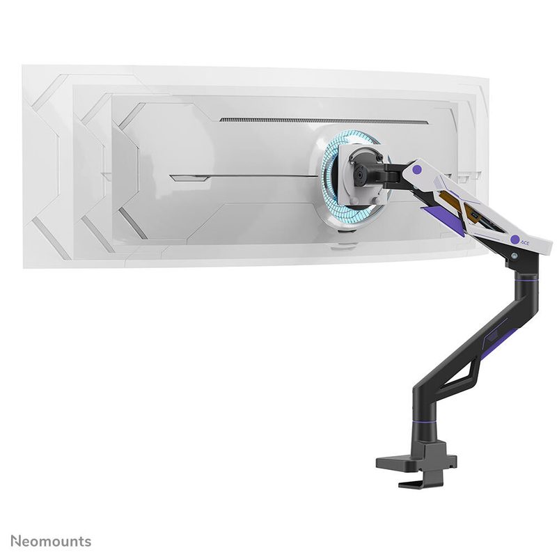 Neomounts ACE DS70-256BL1 Support de moniteur gaming pour bureau 61-145 cm 24-57 pouces Ressort à gaz, Topfix, arrêt à 180°, max. VESA 200x200 mm, max. 30kg (24kg pour écrans incurvés)