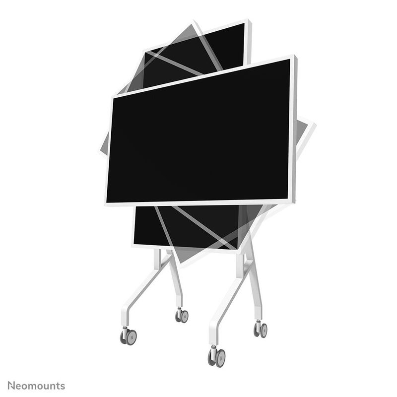 Support mobile Neomounts MOVE Go Flip FL50-515WH1 pivotant pour Samsung Flip Pro WM55B, WM55FX, WM65B & WM65FX, charge max. 50 kg, VESA 400x400 mm