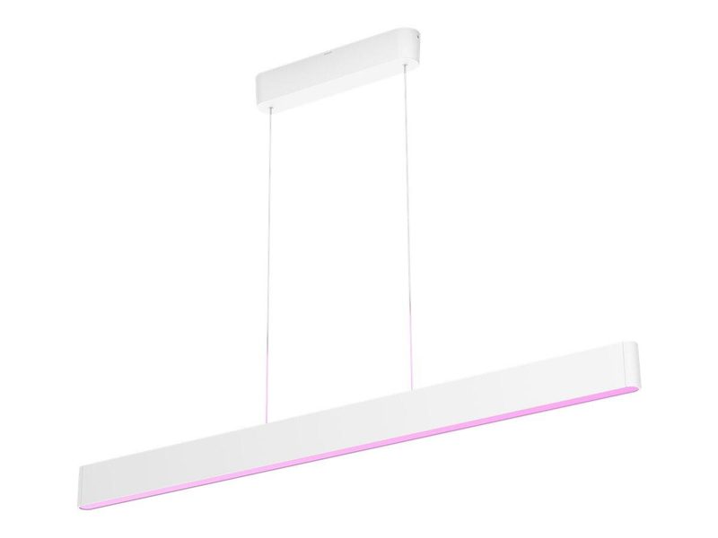 Philips Hue White and Color Ambiance Ensis - Suspension - LED x 2 - 79 W (équivalent 175 W) Classe G - 16 millions de couleurs/lumière blanc chaud à blanc froid - 2000-6500 K - blanc