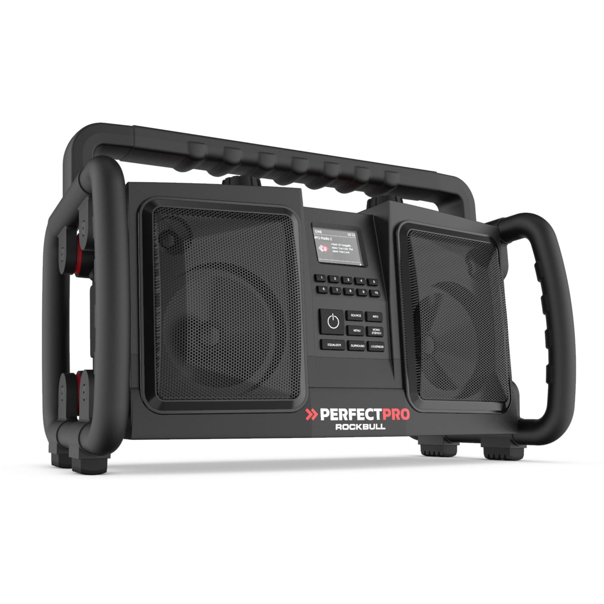 Radio de chantier PerfectPro ROCKBULL avec batterie intégrée + chargeur