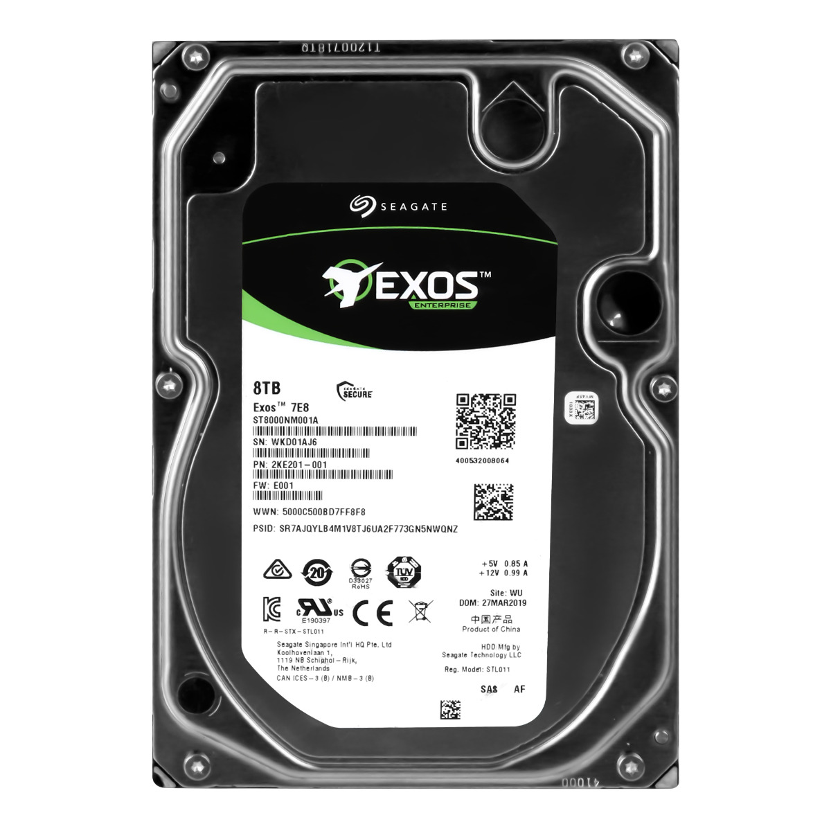 SEAGATE EXOS 7E8 8 To SAS-3 7,2K 256 Mo 3,5'' ST8000NM001A