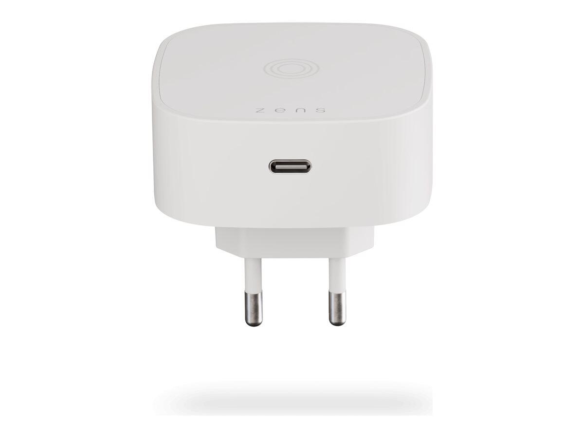 Chargeur sans fil Zens 18W USB-C, blanc, certifié Qi2