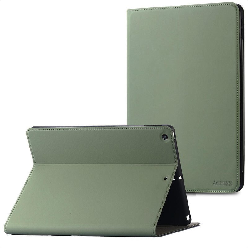 Étui classique rabattable Accezz pour Apple iPad 9 (2021) 10,2 pouces / iPad 8 (2020) 10,2 pouces / iPad 7 (2019) 10,2 pouces - Vert