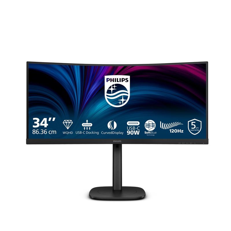 Écran professionnel incurvé Philips 34B2U3600C WQHD 86,4 cm (34")