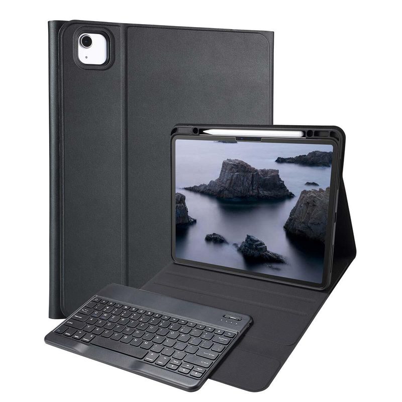Clavier Bluetooth Accezz étui rabattable pour Apple iPad Air 13" (2026) M4 / (2025) M3 / (2024) M2 - QWERTZ / DE - Noir