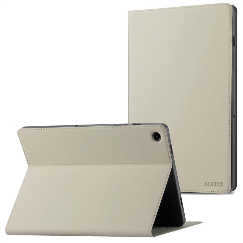 Accezz Classic Coque pliable pour Samsung Galaxy Tab A11 - Gris beige