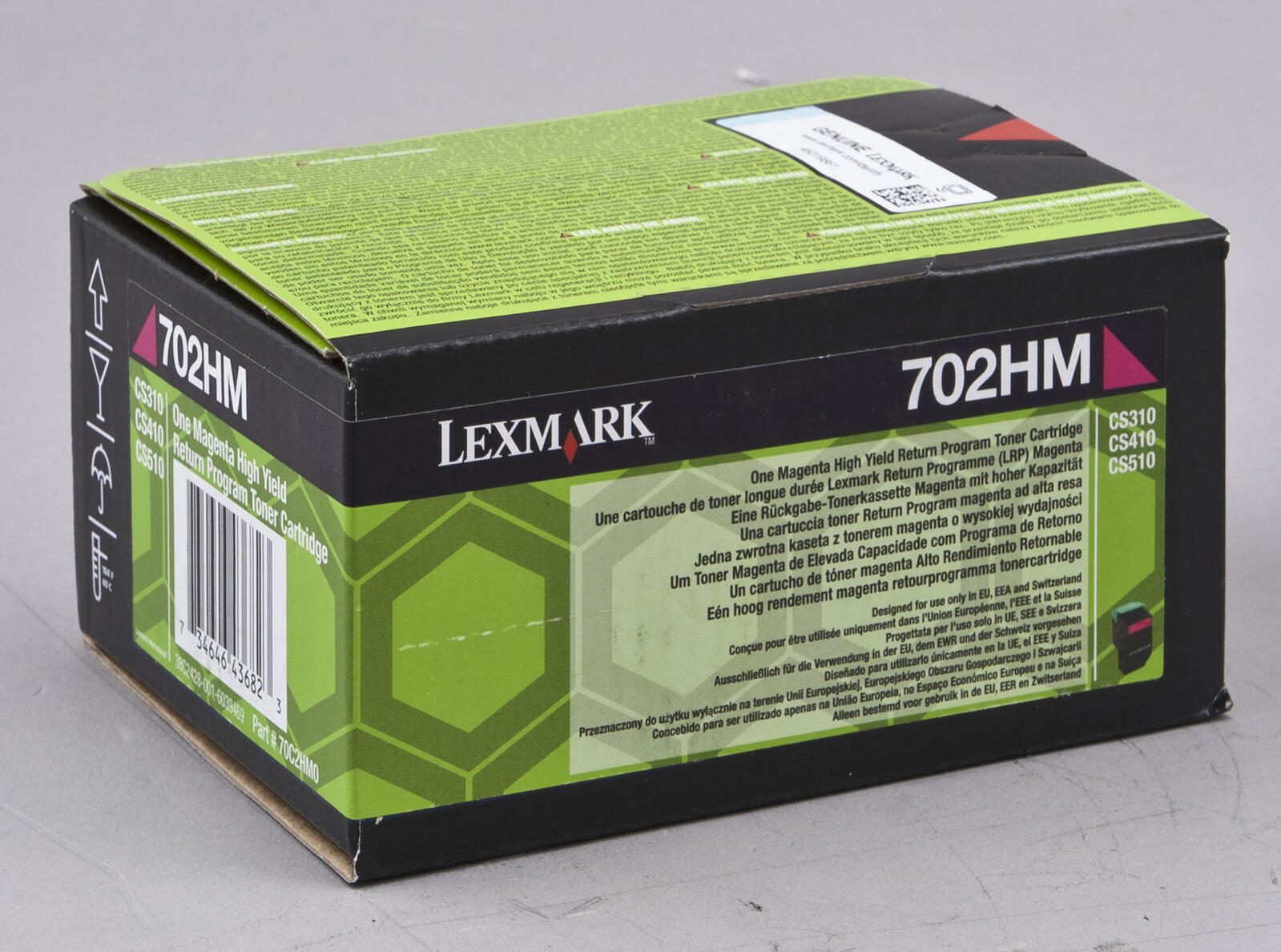 Cartouche de toner Lexmark Original 702HM - magenta (70C2HM0) pour CS310n/dn, CS410n/dn/dtn, CS510de/dte