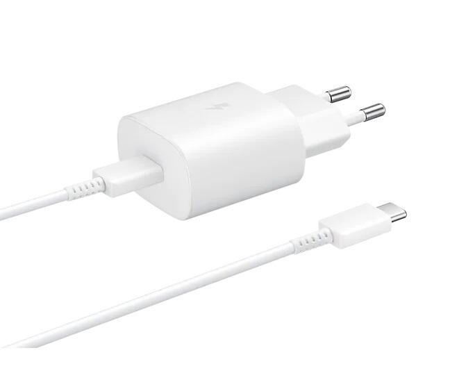Chargeur rapide Samsung EP-TA800 25 W USB-C, câble 1 m, blanc - Vente en vrac