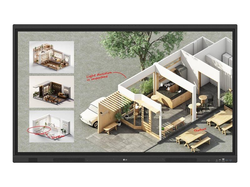 Écran tactile de signalisation LG CreateBoard 55TR3DQ-B 139,7 cm (55") 4K UHD, écran VA, 400 cd/m², 16/7, Wi-Fi, Android OS 14
