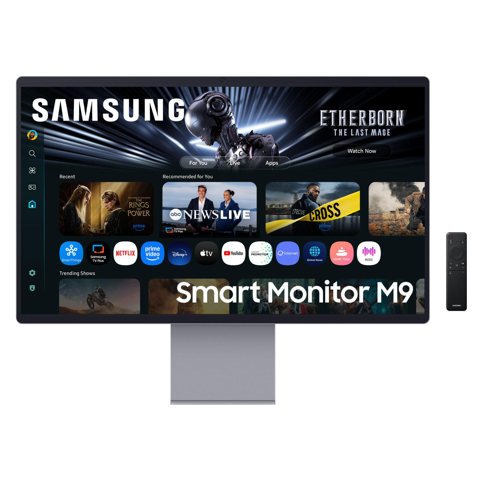 Écran intelligent Samsung M90SF S32FM900SU 81,3 cm (32") 4K UHD, QD-OLED, 0,03 ms, 165 Hz, HDMI, DisplayPort, G-Sync