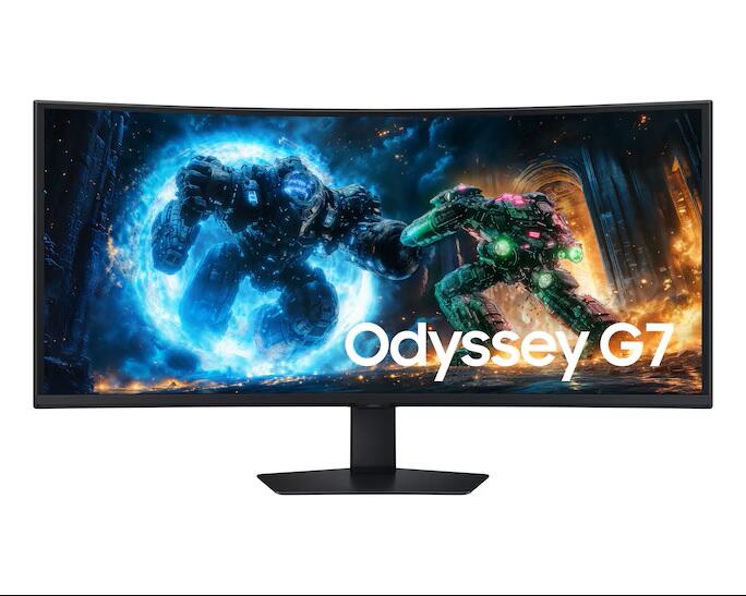 Écran gaming Samsung Odyssey G7 G75F 101,6 cm (40") WUHD, VA, 1 ms, 180 Hz, HDMI, DisplayPort, Hub USB
