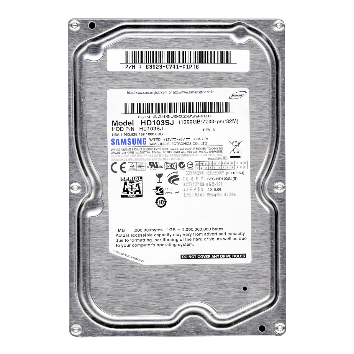 SAMSUNG HD103SJ 1 To SATA II 7,2k 3,5'' ST1000DM005