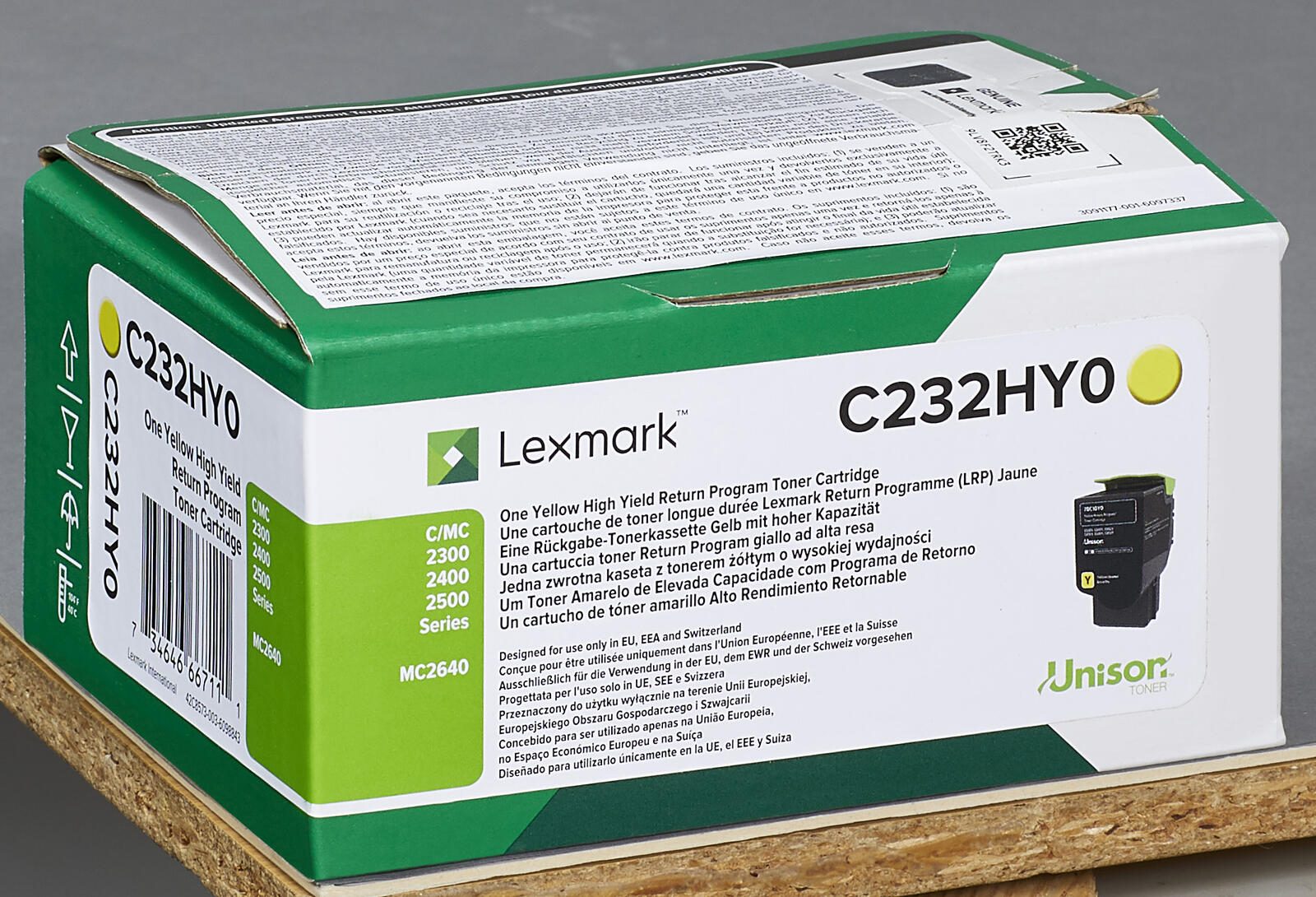 Cartouche de toner Lexmark Original - jaune (C232HY0) pour C2325dw, C2425dw, C2535dw, MC2325adw, MC2425adw, MC2535adwe, MC2640adwe