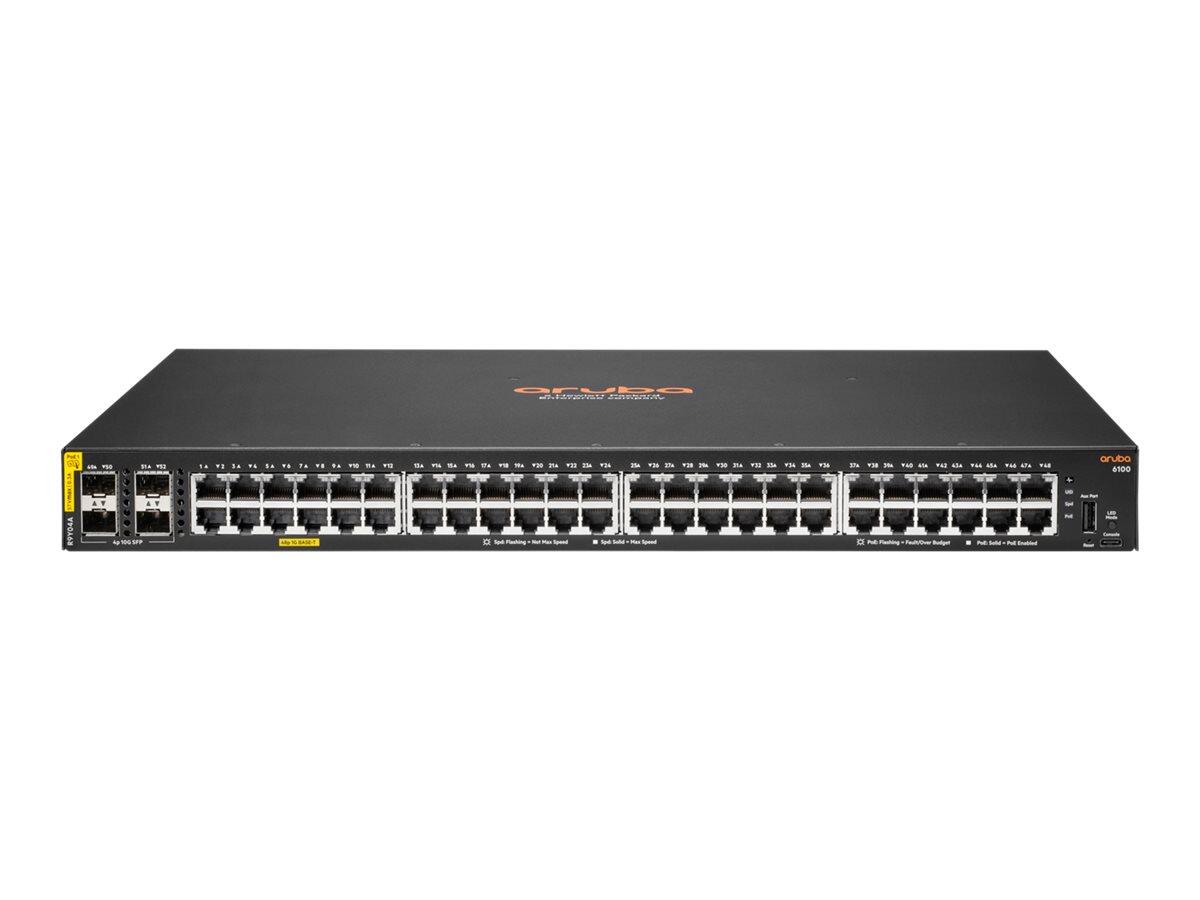 Switch HPE Networking CX6100 48G classe 4 PoE 4SFP+ 740 W rackable managed Layer2 R9Y04A#ABB
