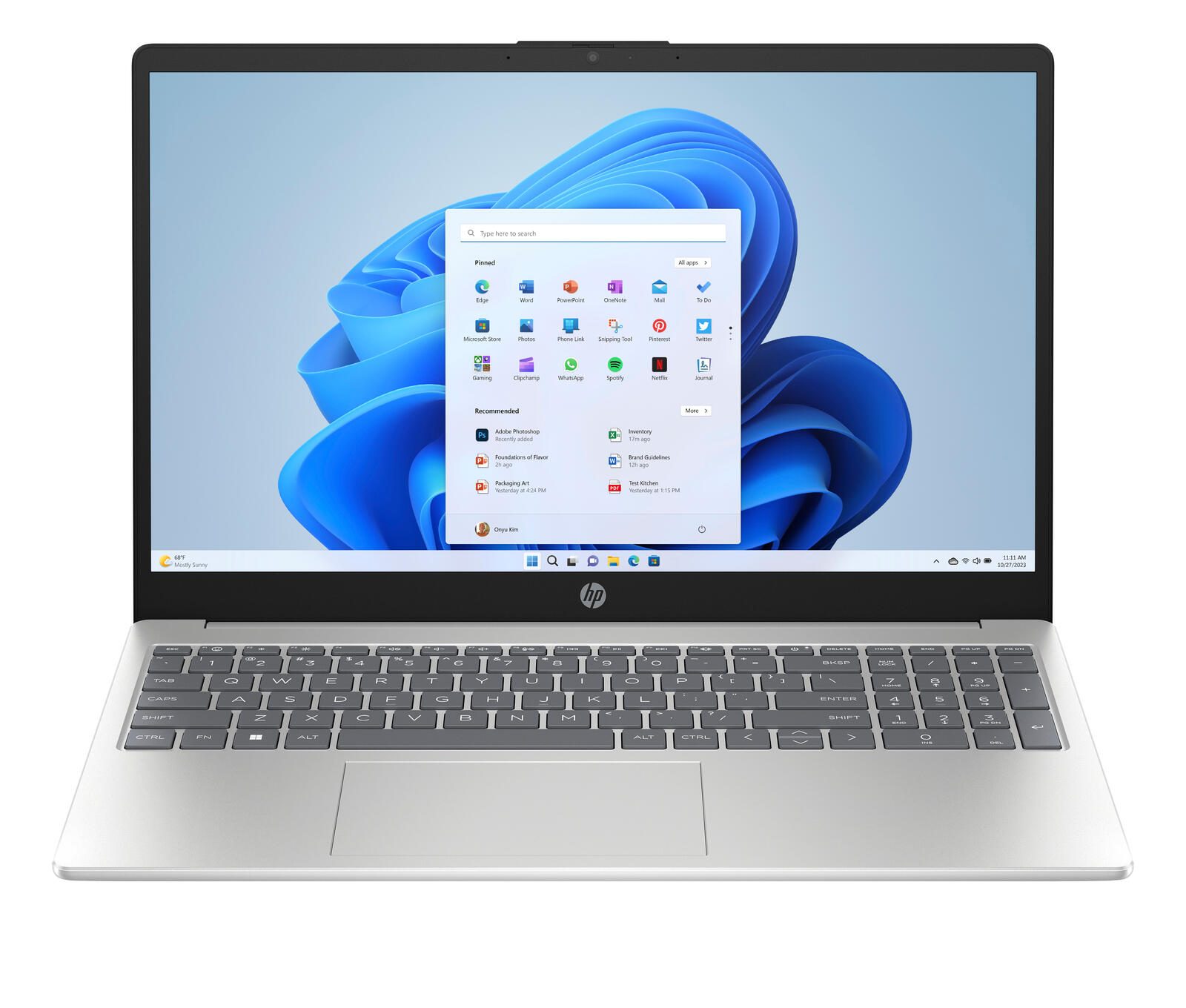 HP 15-fc1651ng AMD Ryzen™ 5 7520U Ordinateur portable 39,6 cm (15,6") 16 Go RAM, 512 Go SSD, carte graphique AMD Radeon™ 610M, Windows 11 Home