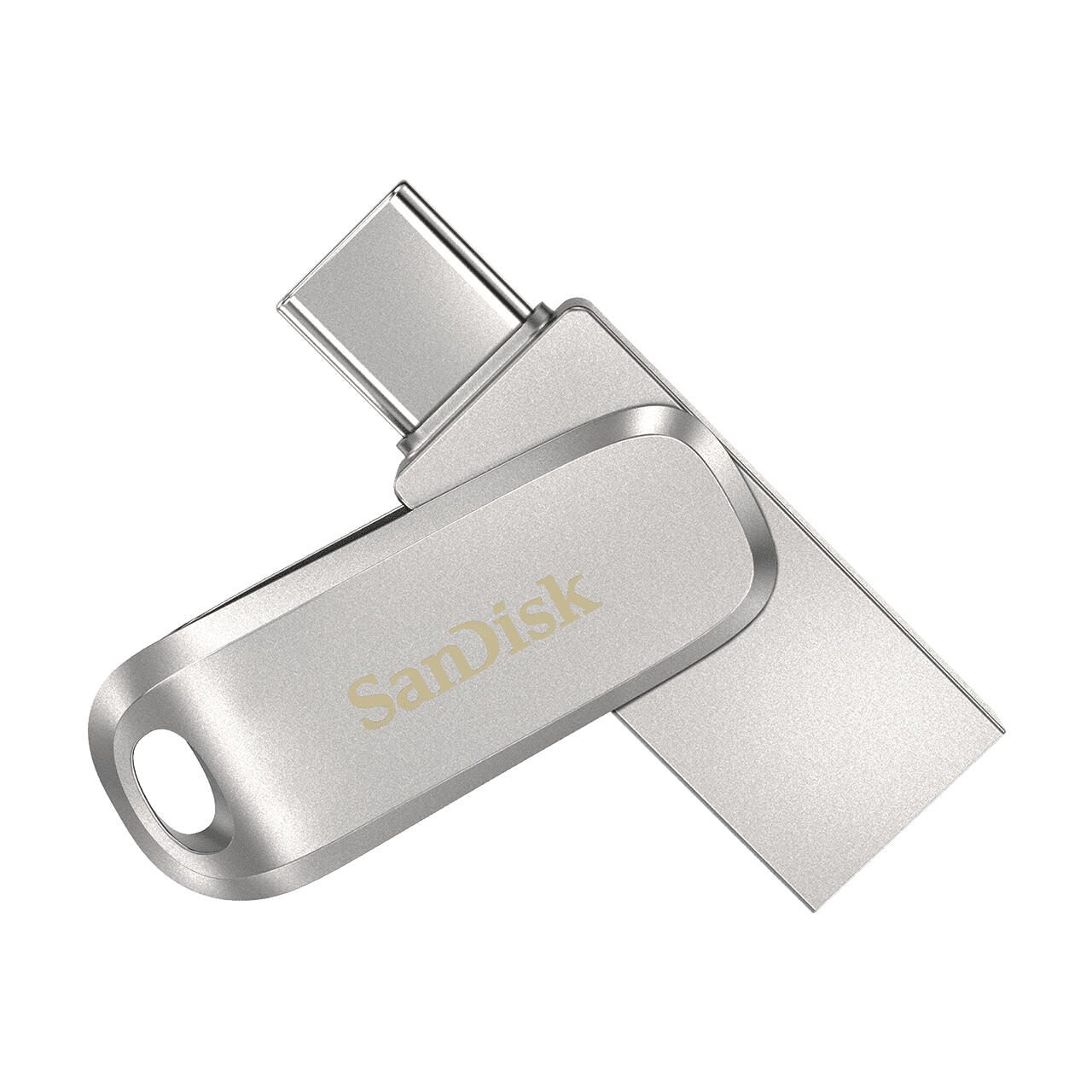 SanDisk Ultra Dual Drive Luxe - Clé USB 1 To - USB Type-A / USB Type-C 3.2 Gen 1 (3.1 Gen 1) - Acier inoxydable