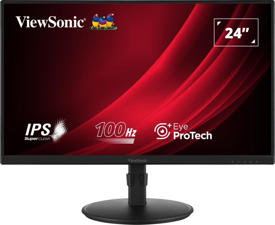 Écran ViewSonic VG2408A 60,45 cm (23,8 pouces) Full HD, IPS, 5 ms, HDMI, DisplayPort, VGA, Hub USB, 100Hz, 16:9