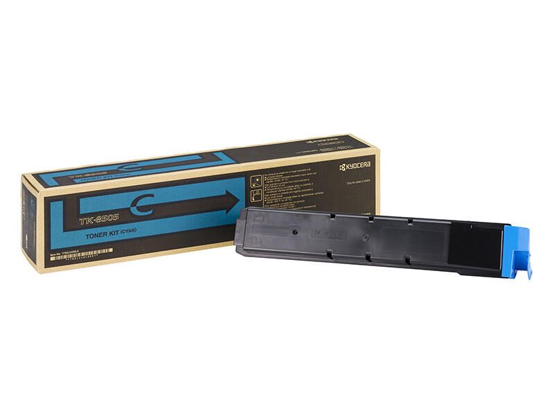 Cartouche de toner cyan Kyocera Original TK-8505C 20 000 pages (1T02LCCNL0) pour TASKalfa 4550ci, 4551ci, 5550ci, 5551ci