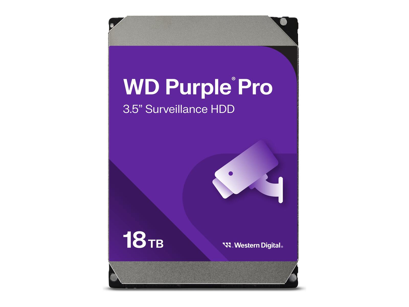 Disque dur de surveillance WD Purple Pro - 18 To 3,5", HDD, SATA 6 Gb/s, 7200 tr/min, 512 Mo