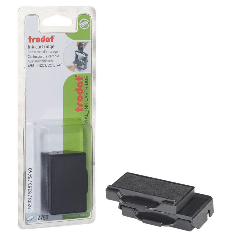 Tampon encreur Trodat 6/53 81023 noir (2 unités/boîte)