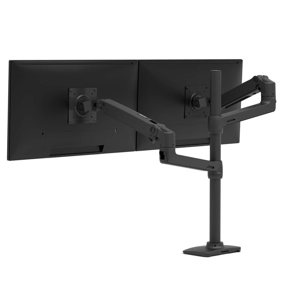 Bras double écran Ergotron LX - Support de moniteur de bureau avec technologie CF brevetée pour 2 écrans jusqu'à 101,6 cm (40")
