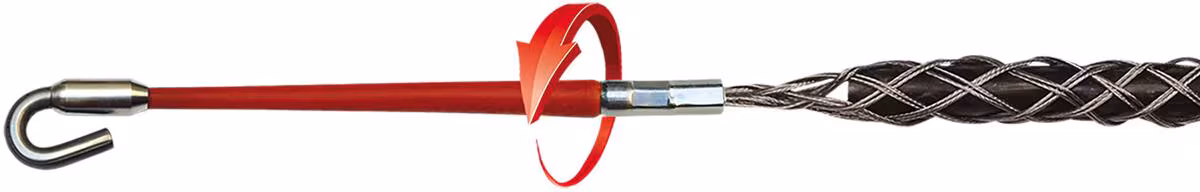 Runpotec RUNPO Z Manchon de tirage de câble avec compensation de torsion, Ø 9–15 mm, acier inoxydable (20274)