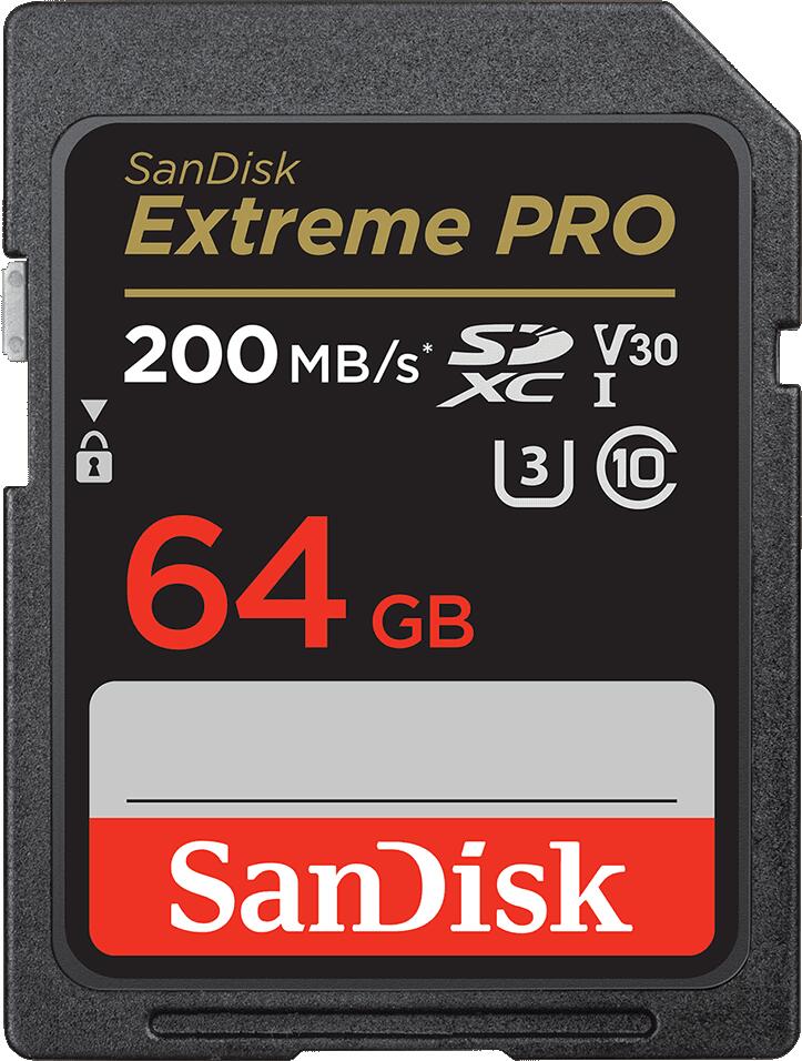 Carte mémoire SanDisk Extreme PRO SDXC 64 Go UHS-I U3