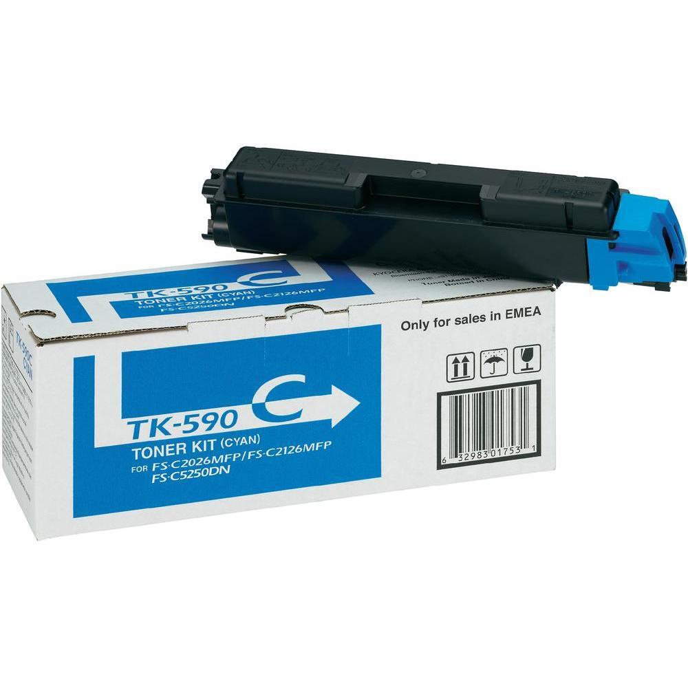 Cartouche de toner Kyocera Original TK-590C - cyan (1T02KVCNL0)