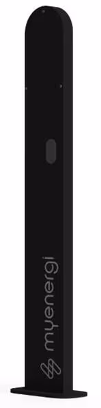 Poteau de fixation ZAPPI-PEDESTAL myenergi, 280x150x1310 mm, aluminium, noir