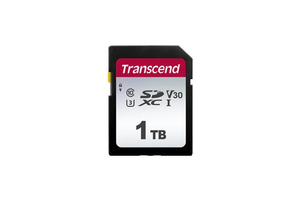 Carte mémoire Transcend 300S 1 To SDXC, 3D NAND, Class U3, Noir