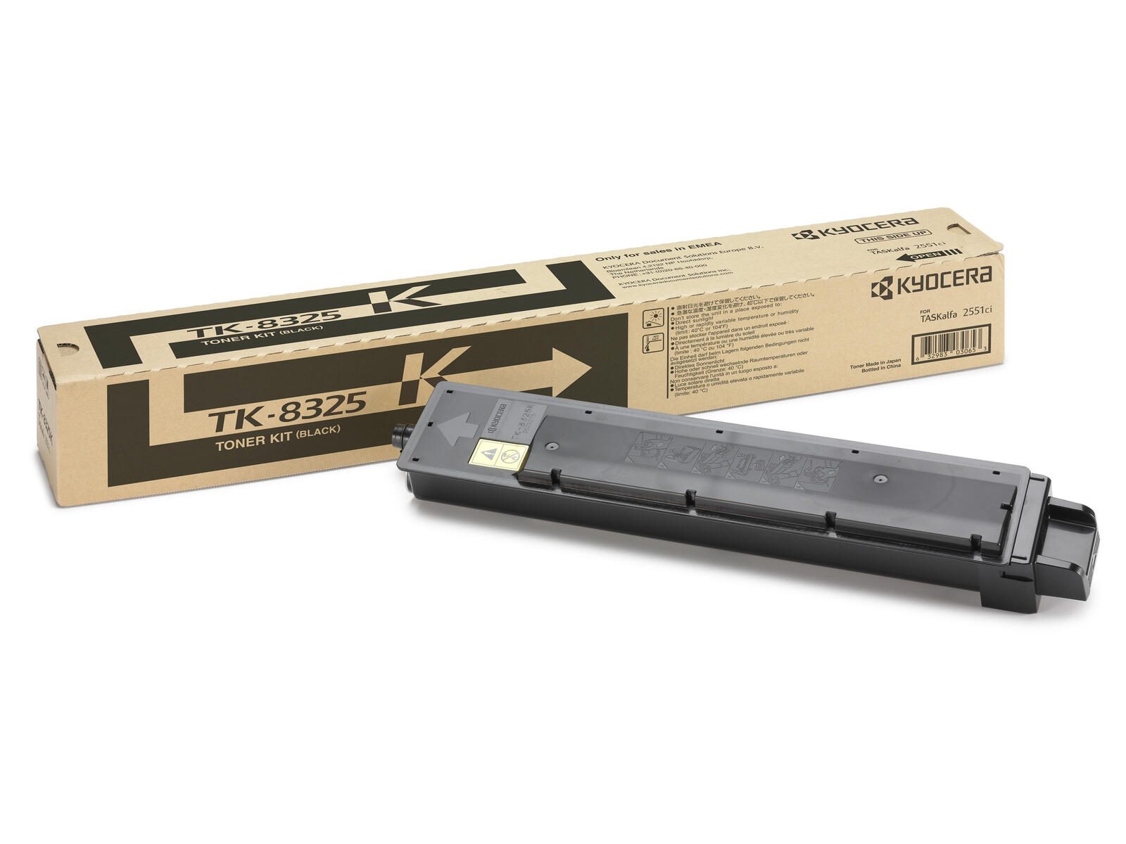 Cartouche de toner Kyocera Original TK-8325K noir 18 000 pages (1T02NP0NL0) pour TASKalfa 2551ci