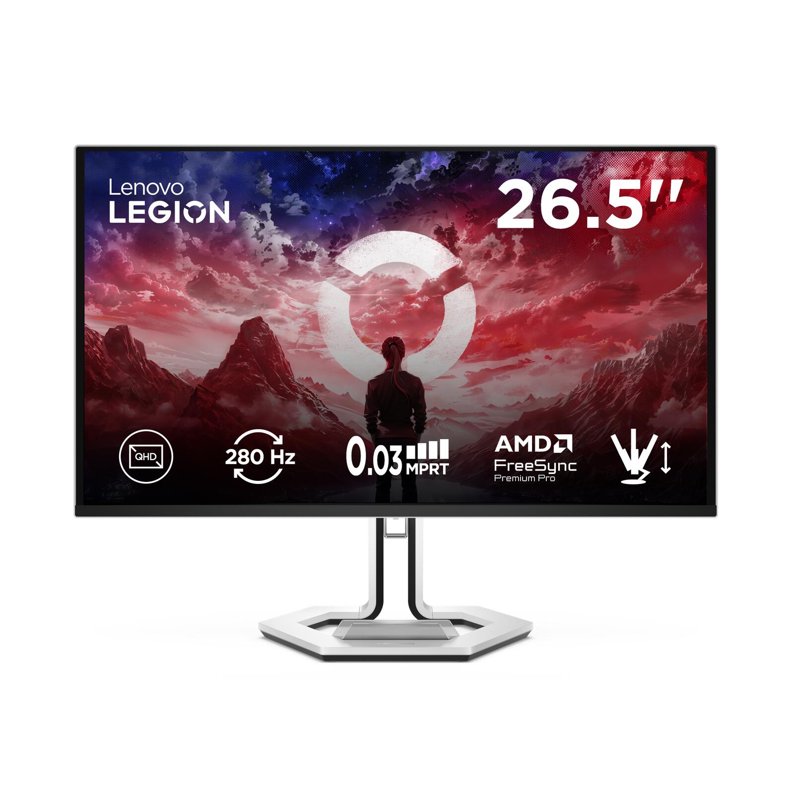 Lenovo Legion Pro 27Q-10 Écran gaming WQHD 67,3 cm (26,5") WQHD (2560 x 1440 pixels), 0,03 ms, 280 Hz, HDMI 2.1, DisplayPort 1.4