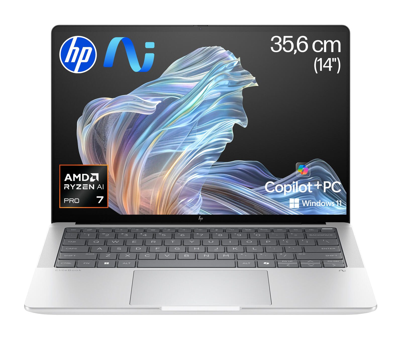 HP EliteBook X G1a AMD Ryzen™ AI 7 PRO 360 Notebook PC IA de nouvelle génération 35,6 cm (14") 32 Go RAM, 1 To SSD, WUXGA, Win 11 Pro, Wolf Pro Security Edition