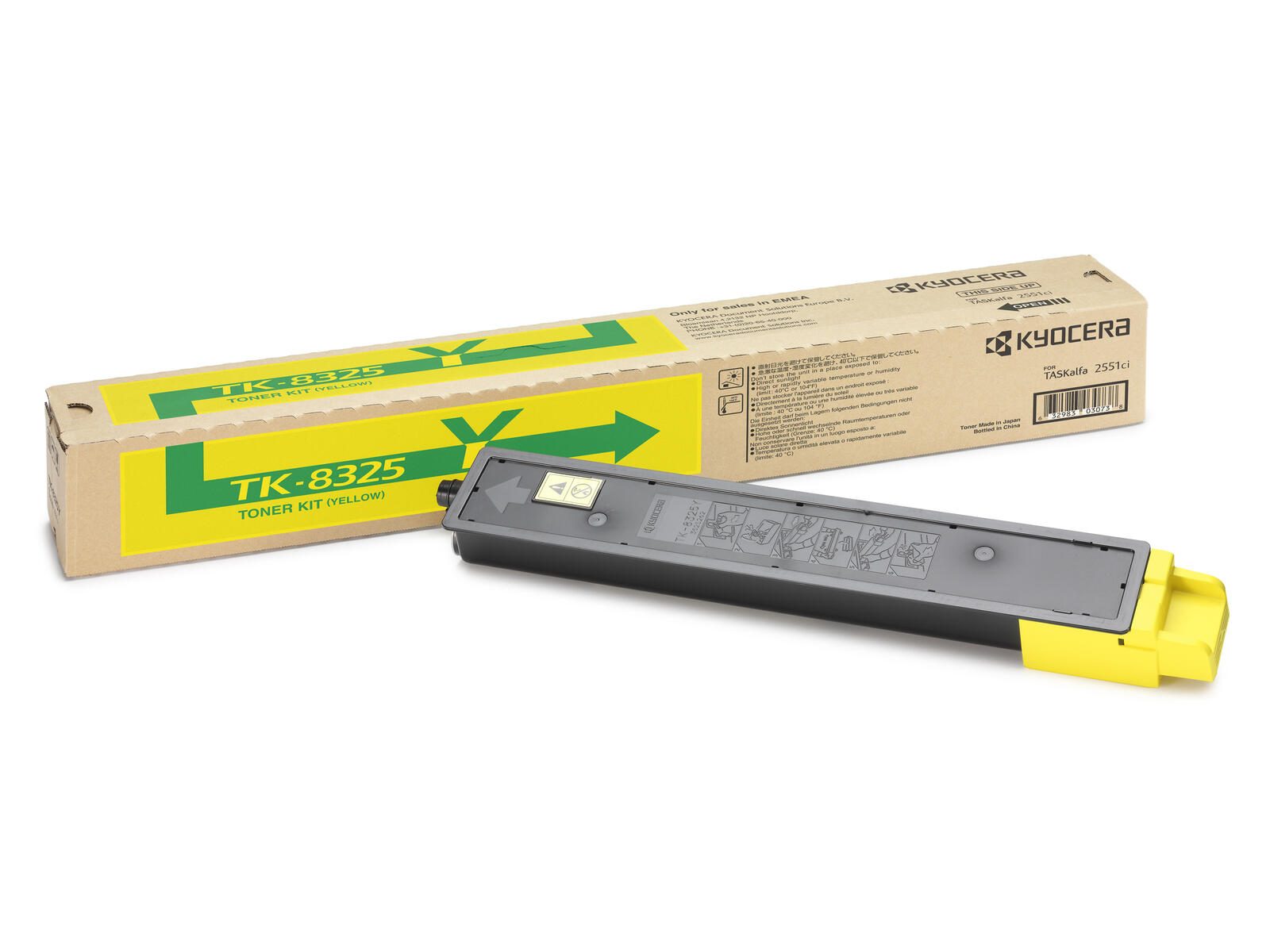 Toner Kyocera Original TK-8325Y jaune 12 000 pages (1T02NPANL0) pour TASKalfa 2551ci