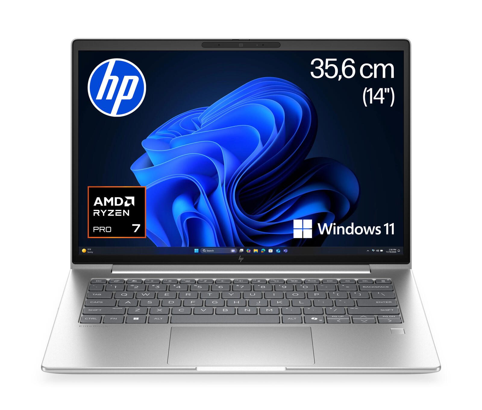 HP EliteBook 6 G2a 14 AI AMD Ryzen™ 7 PRO 250 Notebook 35,6 cm (14") 32 Go RAM, 1 To SSD, AMD Radeon™ 780M, WUXGA, Win11 Pro