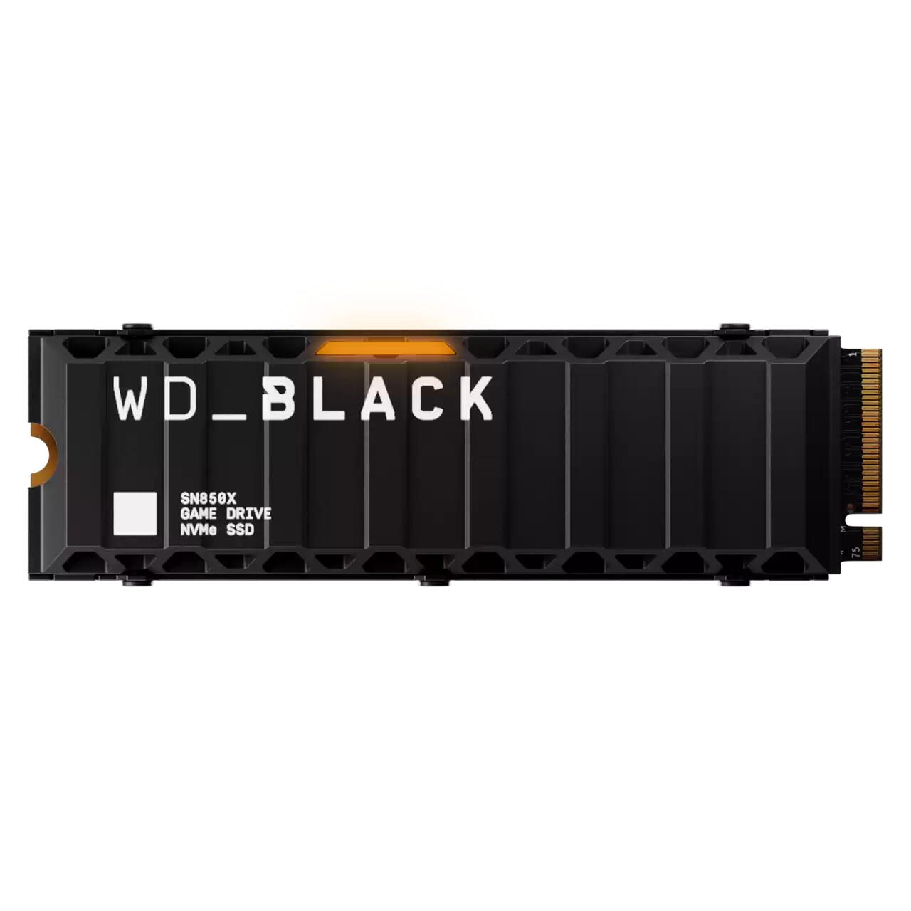 WD_BLACK SN850X NVMe SSD - 8 To Heatsink SSD interne, M.2 2280, avec dissipateur thermique, WDS800T2XHE