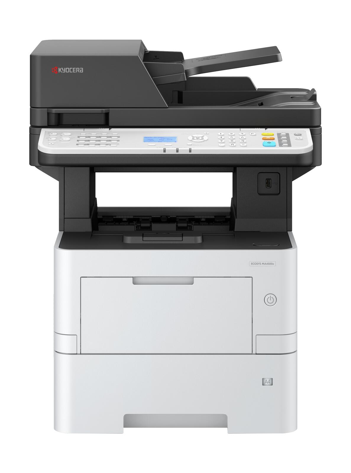 Kyocera ECOSYS MA4500x - Multifonction laser monochrome A4, 3 en 1, imprimante, scanner, photocopieur, USB, LAN